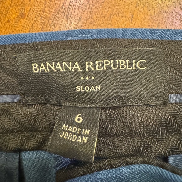 Banana Republic Blue Sloan Pants Size 6 - Picture 3 of 3